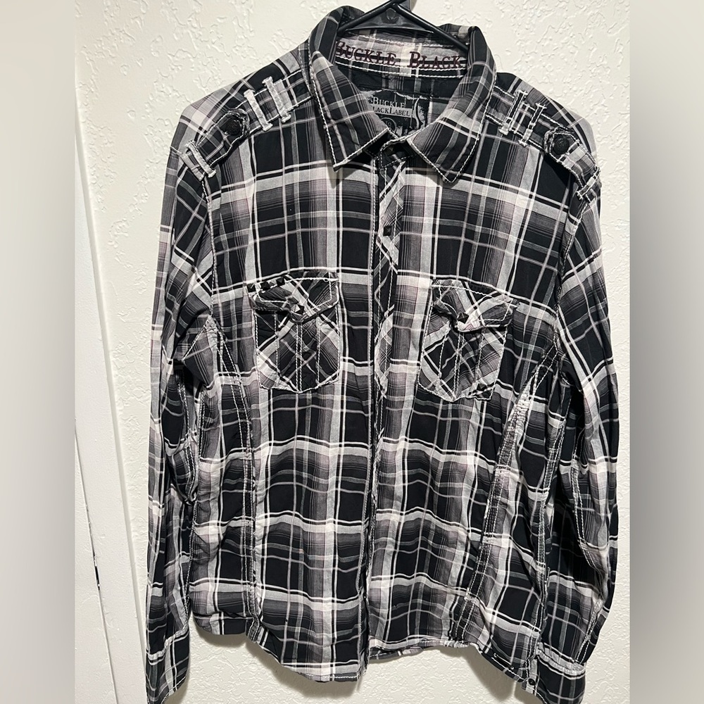 Buckle black label large dress shirt